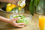 Ensalada con aceite de girasol