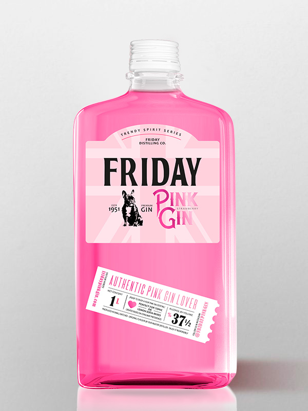 ginebra rosa friday botella