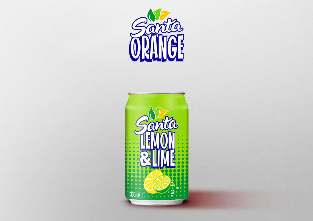santa lemon soft drink